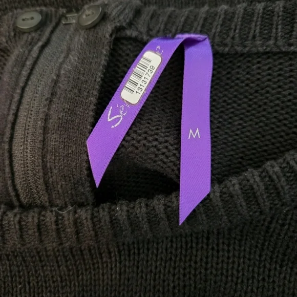 Seraphine Maternity & Nursing Sweater Hi-Lo Black Women's Size S - Picture 3 of 3